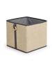 relaxdays 2x Aufbewahrungskorb in Natur/ Schwarz - (B)30 x (H)30 x (T)30 cm
