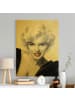 WALLART Leinwandbild Gold - Marilyn auf Sofa in Grau