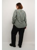 KAFFE curve Langarm-Bluse KCsida in Garden Topiary/Turtledove Str.