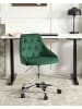 Beliani Bürostuhl PARRISH in Grün/Schwarz/Silber - (W) 60 x (H) 75 x (L) 60 cm