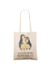 Mr. & Mrs. Panda tote bag Pinguin umarmen mit Spruch in Creme