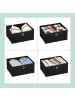 relaxdays Kommode in Schwarz/ Braun - (B)43 X (H)65 x (T)33 cm