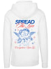 F4NT4STIC Hoodie Spread The Love Valentinstag Streetwear Front in weiß