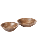 Beliani 2er-Set Dekoschale SOHAG in Braun
