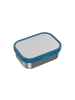 Edelstahl-Brotdose mit Gabel Campus in Cool Blue 18 x 13 cm