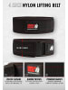 Gorilla Gewichthebergürtel - Nylon 4 Zoll - Schwarz/Rot Genäht