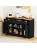 COSTWAY Sideboard 140 cm in Schwarz