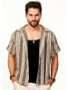 SOULSTAR Kurzarmhemd - für Herren Strick Polo Hemd im Retro-Look in Brown