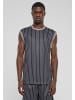 Urban Classics Urban Classics Striped Mesh Tanktop in black/white