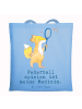 Mr. & Mrs. Panda Tragetasche Fuchs Federball spielen mit Spruch in Sky Blue