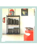 relaxdays Reifenregal in Schwarz - (B)120 x (H)180 x (T)40 cm