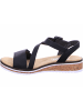 rieker Keilsandalette in schwarz