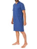 NORMANN Nachthemd kurzarm zeitlosem Alloverprint   - 71251 in blau