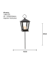 STAR Trading Grablaterne ,Serene mit LED-Kerze, Batterie und Timer, schwarzes Metal