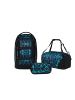 Satch Schulrucksack-Set PACK Caleido Blue 3-teilig in Blau