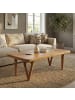 FineBuy Couchtisch in Braun / Akazie / 120x60x40