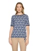 Betty Barclay Casual-Shirt mit Tunnelzug in Blau/Weiß