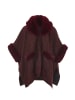 fraully Damen Poncho in Weinrot
