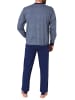 NORMANN langarm Schlafanzug Bündchen Pyjama - 77960 in marine