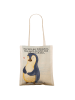 Mr. & Mrs. Panda Jutebeutel Pinguin Diät Design mit Spruch in Weiß