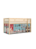 58 aufm Kessel KINDERBETT Karolina 210x114x106 Massivholz Natur Textilset Pet Shop