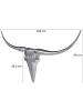 KADIMA DESIGN Deko Geweih Bull M WL1.245 Silber 100 cm Aluminium Design Hörner, in Silbern
