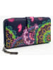 styleBREAKER Geldbörse in Violett-Rose-Grün