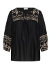 KAFFE curve Langarm-Bluse KCkit Loose fit in Black Deep