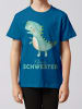 wat? Apparel T-Shirt Dinosaurier 03 Kleine Schwester in Blau
