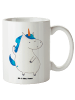 Mr. & Mrs. Panda XL Tasse Einhorn Mann ohne Spruch in Weiß