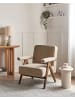 Beliani Sessel EVJE in Beige/Braun - (W) 70 x (H) 81 x (L) 72 cm