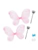 relaxdays 2x Feenflügel/Zauberstab in Pink/Silber