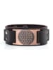 Saraswati Design Nonbook - Armband "Blume des Lebens" Leder, braun, Metalllegierung, b