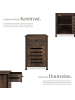 tectake Nachttisch Waterford 40 x 42 x 60,5 cm, Industrial Holz dunkel, rustikal