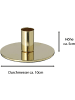Novaliv Novaliv 4er-Set Stabkerzenhalter Metall Gold 10x5cm mit LED Kerzen fla in Gold