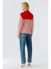 Oui Pullover in red white