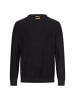 Camel Active Strickpullover aus reiner Baumwolle in Schwarz