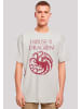 F4NT4STIC Heavy Oversize T-Shirt House Of The Dragon Targaryen Crest Logo in lightasphalt