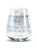 Mr. & Mrs. Panda Wasserglas Fische Astrologie mit Spruch in Transparent