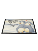 Mr. & Mrs. Panda Fussmatte Pinguine Kuscheln Design mit Spruch in Weiß