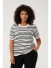 KAFFE curve Strickpullover KClizzy Regular fit in Chalk/Black Stripe