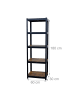 relaxdays Schwerlastregal in Schwarz/ Braun - (B)60 x (H)180 x (T)30 cm