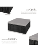 tectake Rattan Sitzhocker Bitonto 53 x 53 x 26 cm, schwarz/grau