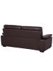 Beliani 3-Sitzer Sofa VOGAR in Braun/Schwarz - (W) 195 x (H) 90 x (L) 74 cm