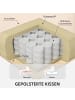 HOMCOM Relaxsessel mit Hocker-86L x 83B x 107H cm-Cremeweiß