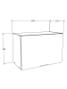 VCM  Küchenschrank B. 60 cm Hängeschrank Klappe Fasola in Weiß / Anthrazit