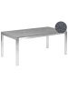 Beliani Gartentisch GROSSETO in Grau/Silber - (W) 90 x (H) 76 x (L) 180 cm