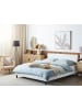 Beliani Bettrahmenbezug FITOU in Weiß - (W) 170 x (H) 75 x (L) 214 cm