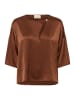 Soaked in Luxury Kurzarm-Bluse SLMirabella Lockere Passform in Cappuccino