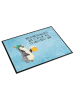 Mr. & Mrs. Panda schreibtischmatte Pinguin Bier mit Spruch in Eisblau